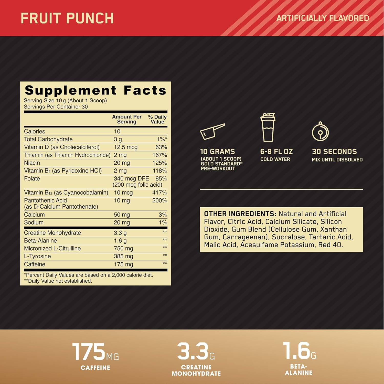Optimum Nutrition Gold Standard Pre-Workout Fruit Punch 300g